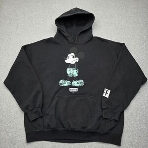 Neff‎ X Disney Mickey Mouse Streetwear Hoodie Adult Large Black Sweatshirt